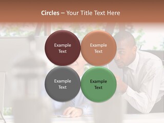 Team Men Sitting PowerPoint Template