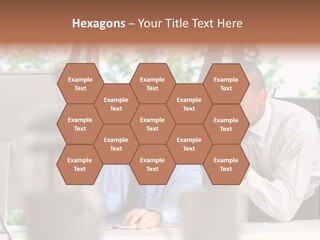 Team Men Sitting PowerPoint Template