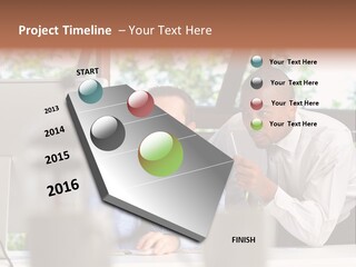 Team Men Sitting PowerPoint Template