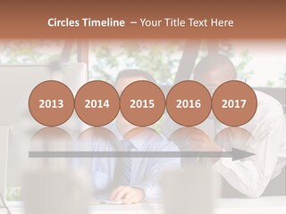 Team Men Sitting PowerPoint Template