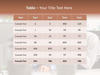 Team Men Sitting PowerPoint Template