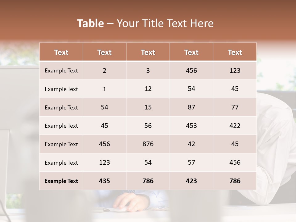 Team Men Sitting PowerPoint Template