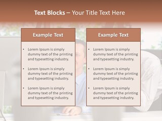 Team Men Sitting PowerPoint Template