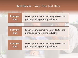 Team Men Sitting PowerPoint Template