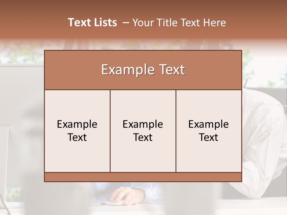 Team Men Sitting PowerPoint Template