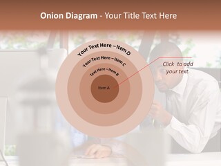 Team Men Sitting PowerPoint Template
