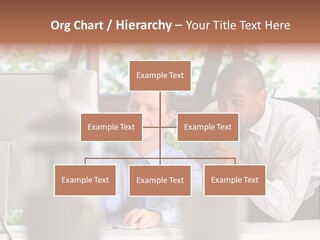 Team Men Sitting PowerPoint Template