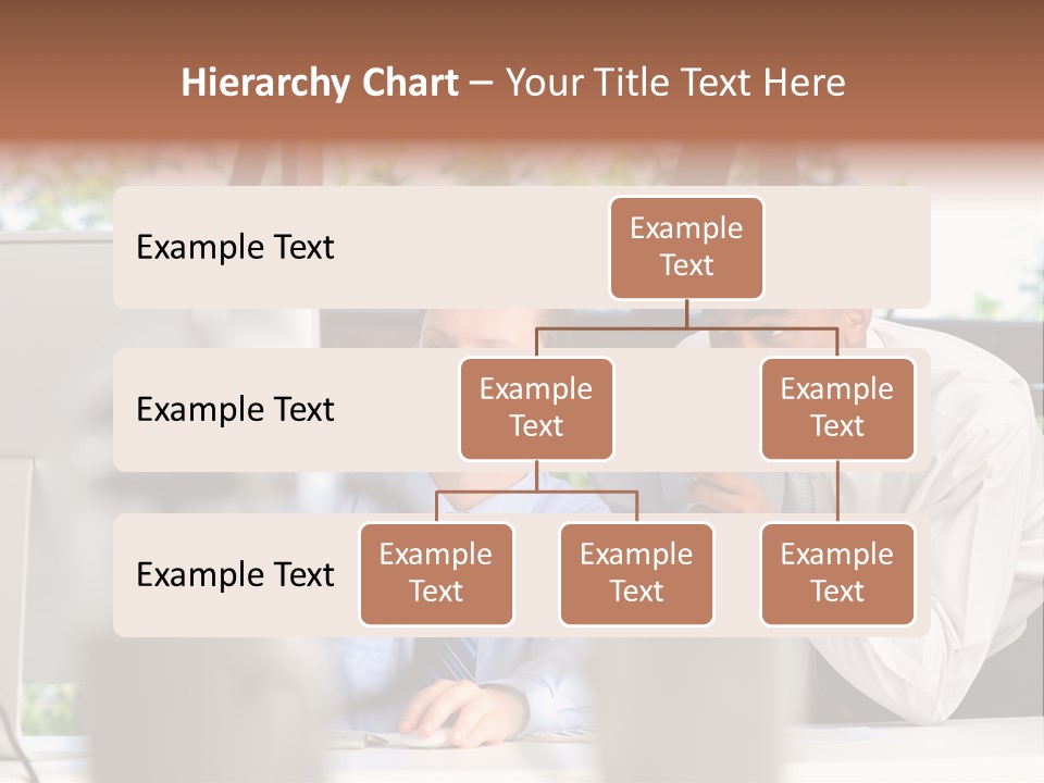 Team Men Sitting PowerPoint Template