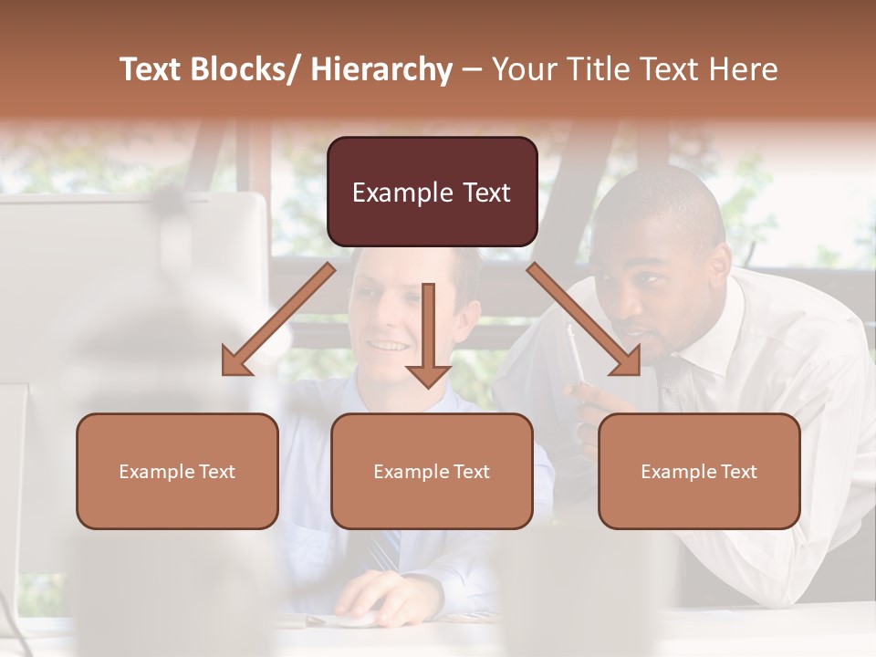 Team Men Sitting PowerPoint Template