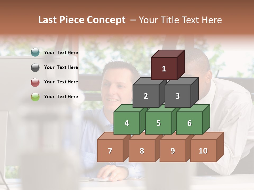 Team Men Sitting PowerPoint Template