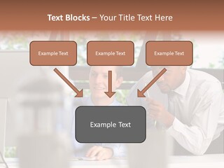 Team Men Sitting PowerPoint Template