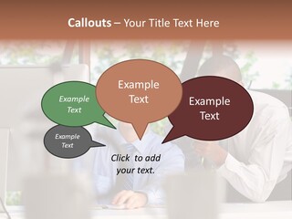 Team Men Sitting PowerPoint Template