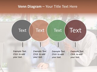 Team Men Sitting PowerPoint Template