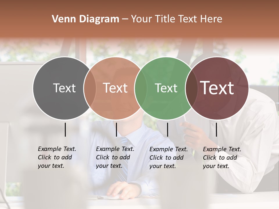 Team Men Sitting PowerPoint Template
