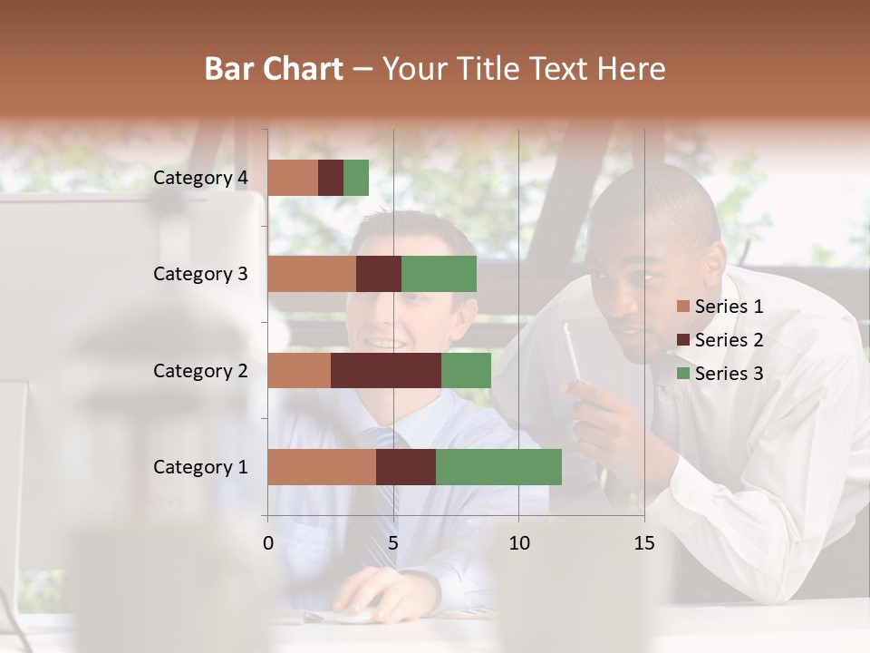 Team Men Sitting PowerPoint Template