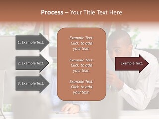 Team Men Sitting PowerPoint Template