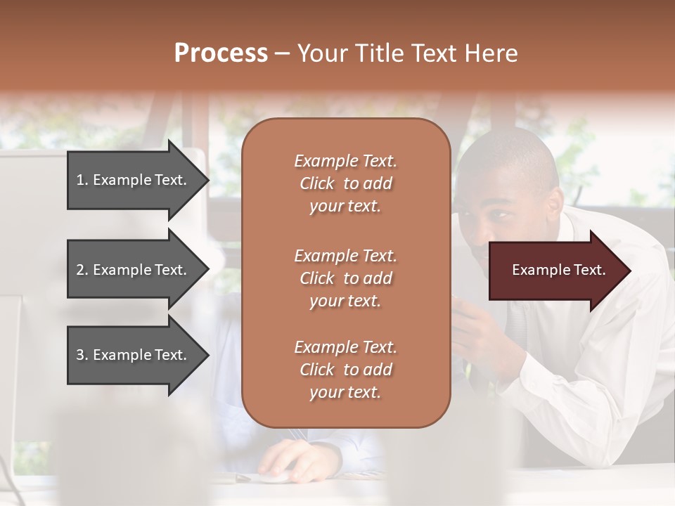 Team Men Sitting PowerPoint Template