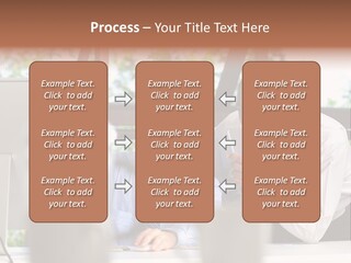 Team Men Sitting PowerPoint Template