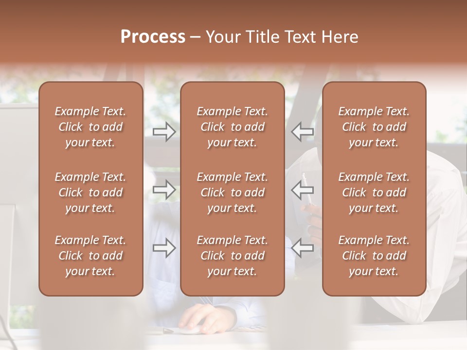Team Men Sitting PowerPoint Template