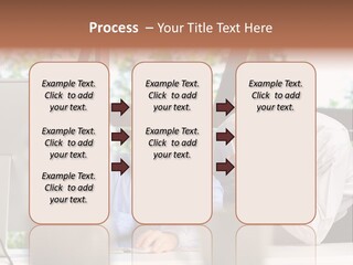 Team Men Sitting PowerPoint Template