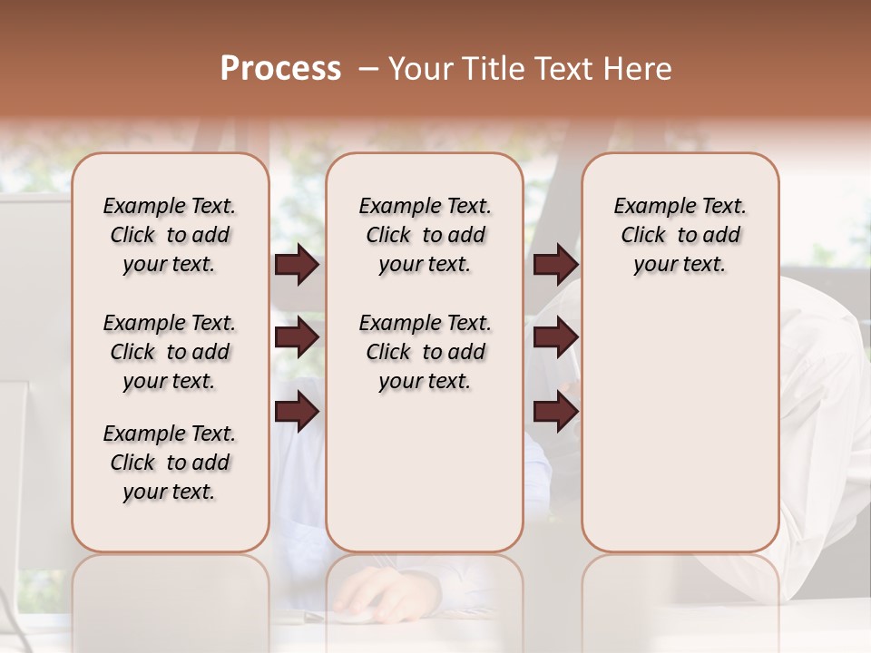 Team Men Sitting PowerPoint Template