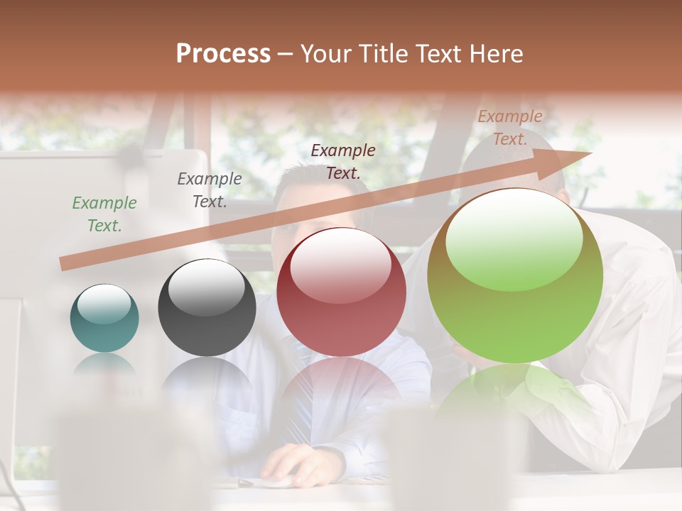 Team Men Sitting PowerPoint Template