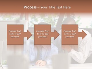 Team Men Sitting PowerPoint Template