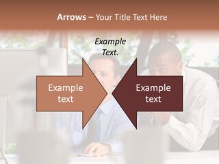 Team Men Sitting PowerPoint Template