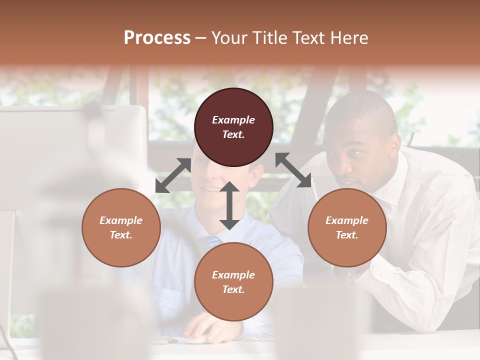 Team Men Sitting PowerPoint Template