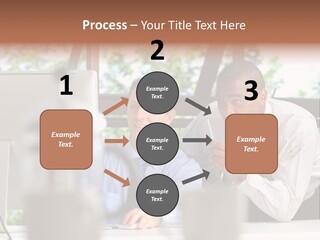 Team Men Sitting PowerPoint Template
