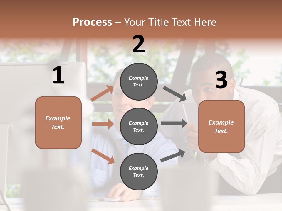 Team Men Sitting PowerPoint Template