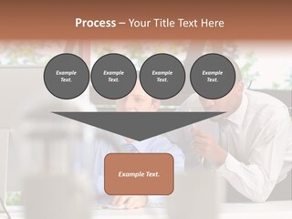 Team Men Sitting PowerPoint Template
