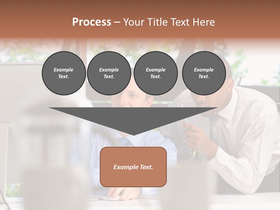 Team Men Sitting PowerPoint Template