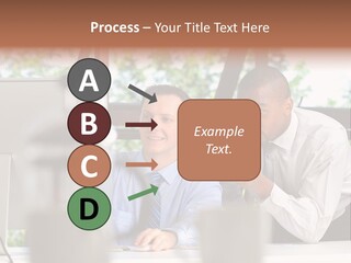 Team Men Sitting PowerPoint Template
