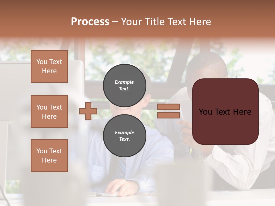 Team Men Sitting PowerPoint Template