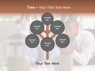 Team Men Sitting PowerPoint Template