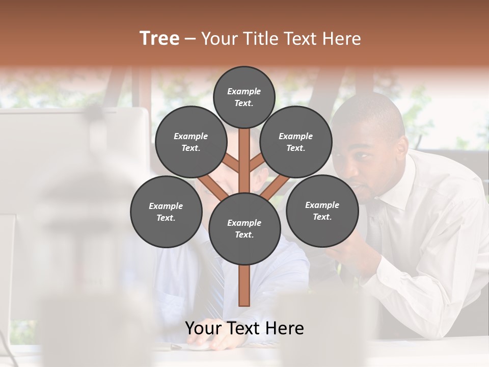 Team Men Sitting PowerPoint Template