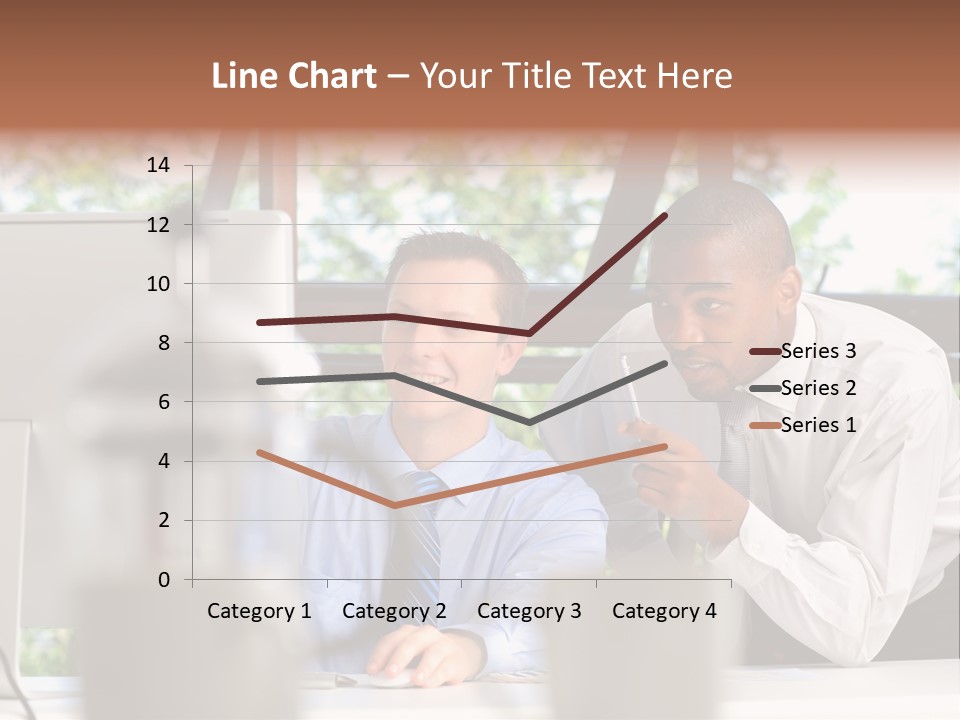 Team Men Sitting PowerPoint Template