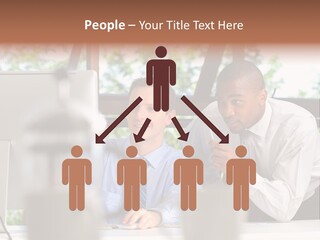 Team Men Sitting PowerPoint Template
