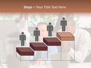 Team Men Sitting PowerPoint Template