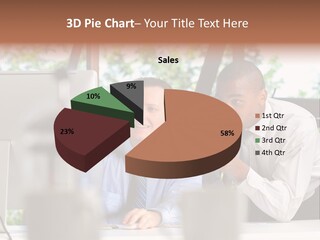 Team Men Sitting PowerPoint Template