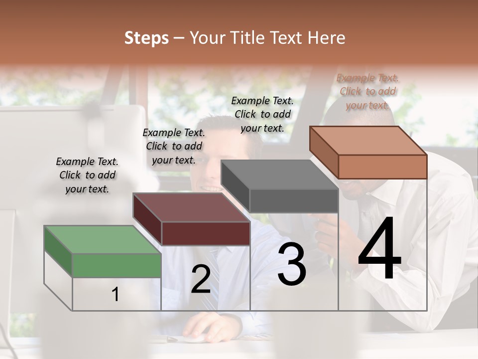 Team Men Sitting PowerPoint Template