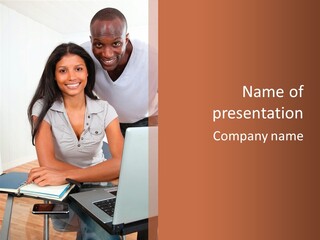 Office Woman Indoors PowerPoint Template