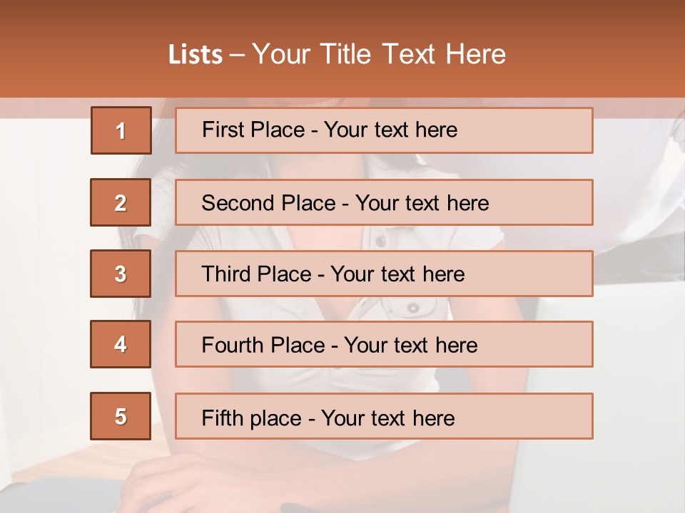 Office Woman Indoors PowerPoint Template
