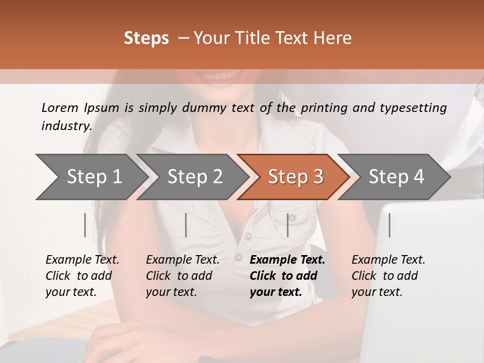 Office Woman Indoors PowerPoint Template