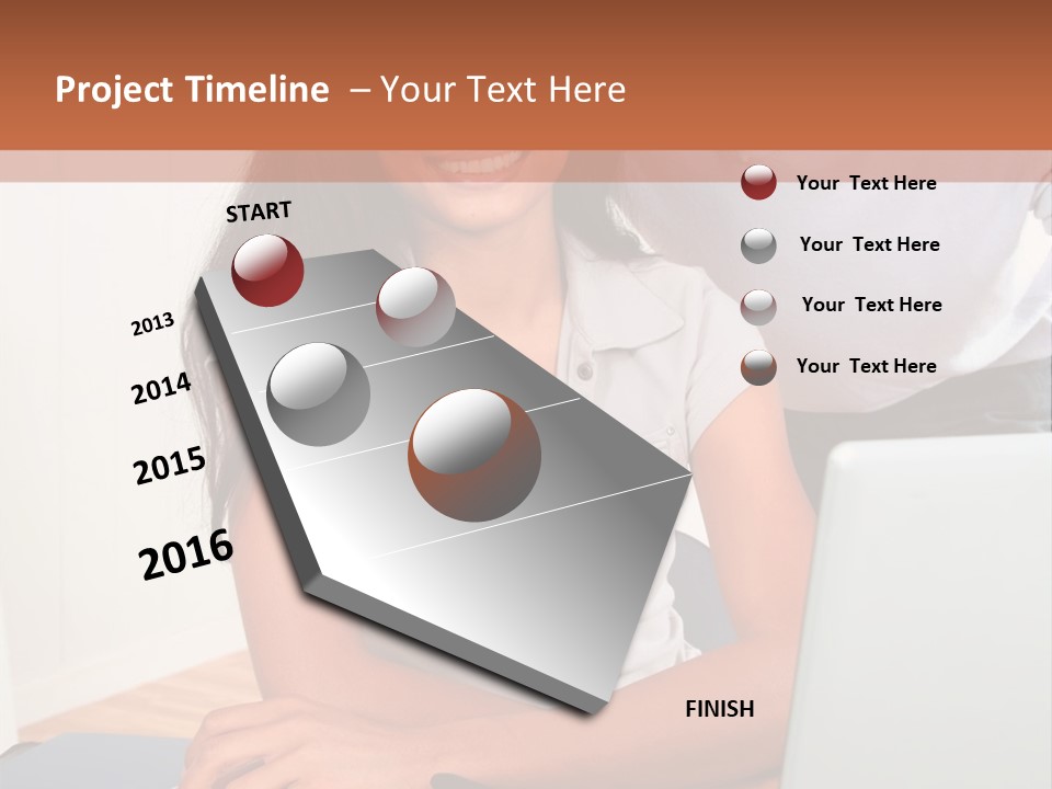Office Woman Indoors PowerPoint Template