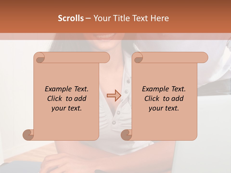 Office Woman Indoors PowerPoint Template