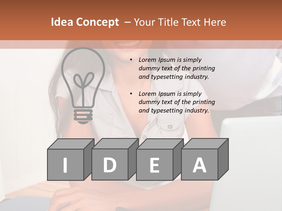 Office Woman Indoors PowerPoint Template