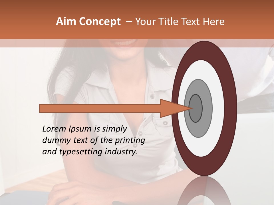 Office Woman Indoors PowerPoint Template