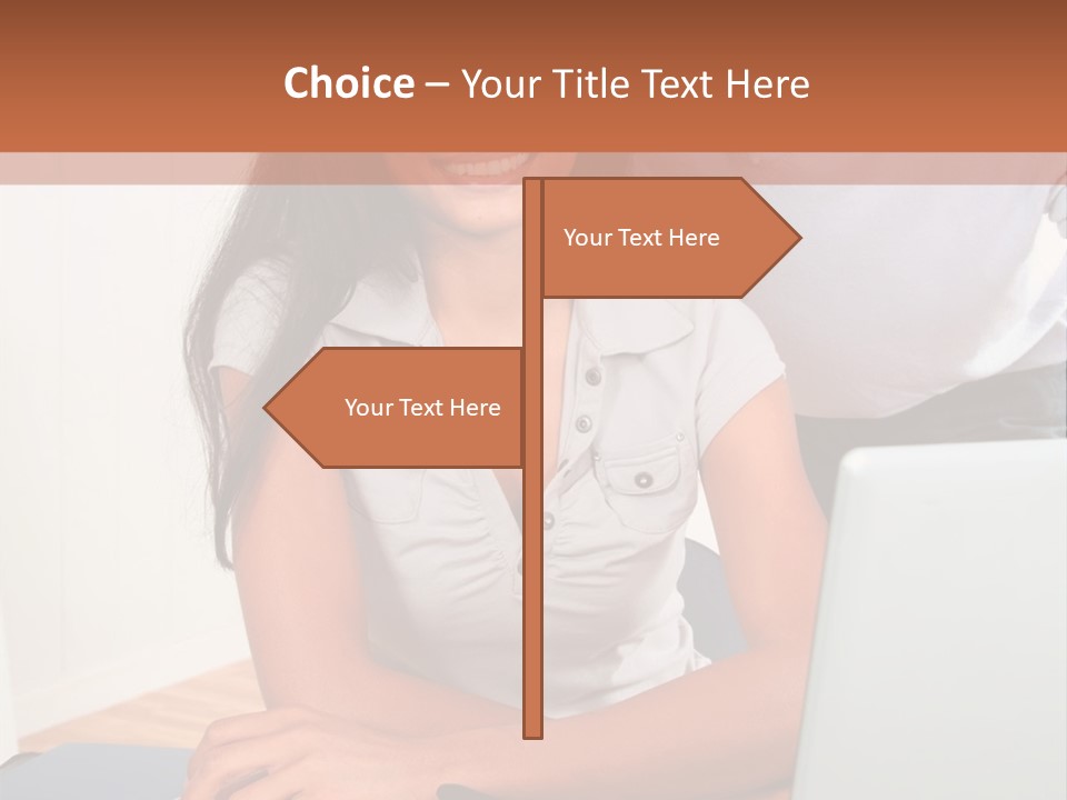 Office Woman Indoors PowerPoint Template